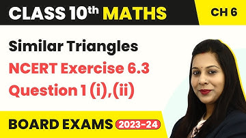 Triangles - NCERT Exercise 6.3 Question 1 | Class 10 Maths Chapter 6 | CBSE 2024 - 25