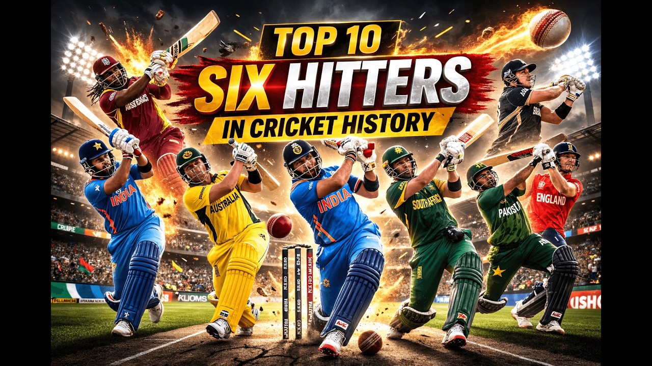 Top 10 Biggest Six Hitters in Cricket History - YouTube