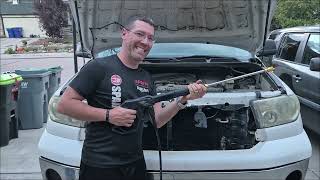 Don't pressure wash your engine!