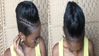 Braided Pompadour With Cornrows On Undercut Shaved Back