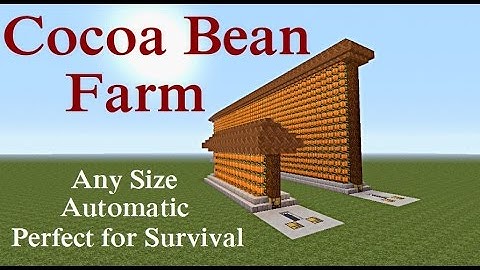Minecraft Tutorial : Automatic Cocoa Bean Farm Any Size Plus MORE