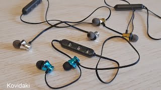 Магнитные беспроводные Bluetooth наушники стерео звучание