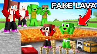Baby JJ and Mikey Faked Their MURDER With Fake Lava To Prank Families in Minecraft (Maizen)