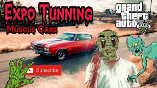 *GTA V* EXPO TUNNING MUSCLE CARS + CARAVANA + CARRERAS [PLAYSTATION 4] || GTA V ONLINE ||CAR-MEET