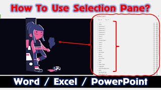 How to Use Selection Pane in Microsoft Word / Excel / PowerPoint Tutorial - Lesson 39