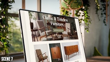 Laptop Screen Template Green Industrial Room - Video Display | After Effect Template