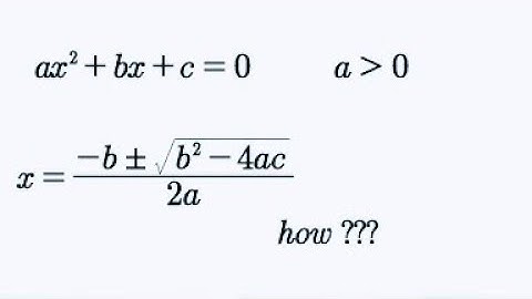 The proof of general quadratic formula using substitution(change of variable).