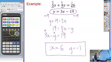 Solving Simultaneous Equations Using the GDC Casio fx-CG50