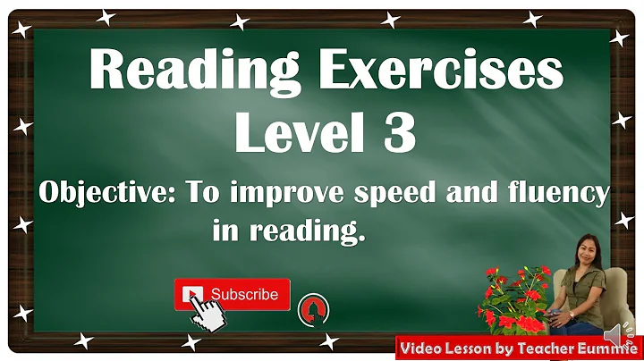 Reading Exercise level 3 to Improve Speed and Fluency in Reading #howtoread #readingspeedandfluency