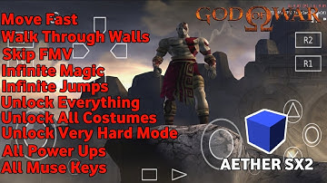 God of War 1 - Hacked Speed Cheat Aether Sx2 PS2 Emulator Android