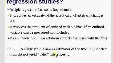 Assessing Statistical Studies/Econometric/Regression w.r.t  Internal and External Validity