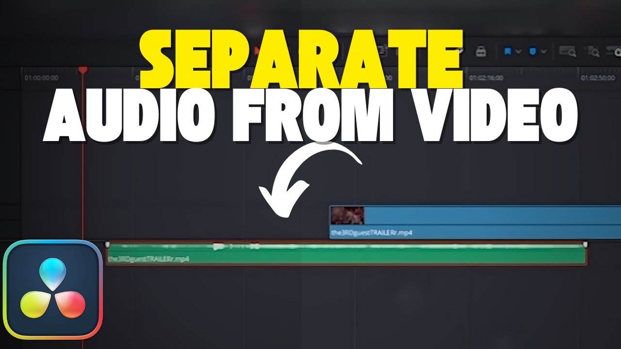 How To Separate Audio From Video In Davinci Resolve - YouTube