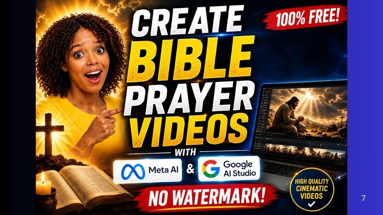 How To Generate Bible Prayer Videos with Meta AI & Google AI Studio (No Watermark)