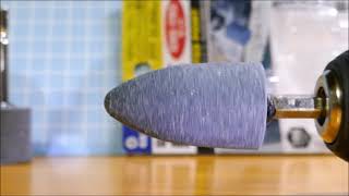 ダイソー「電動ドリル軸付砥石（砲弾型・円筒型セット）」砲弾型