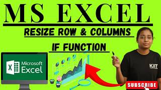 Microsoft Excel – Resize Row &amp; Columns and IF Function Tutorial | #MSExcel #ExcelOdia #IFFunction |