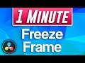 Davinci resolve 15  how to freeze frame fast tutorial