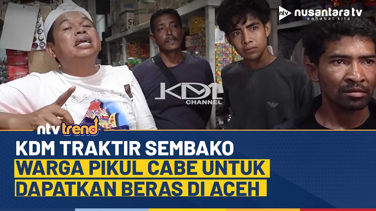 KDM Traktir Sembako Warga Bener Meriah, Jalan Kaki Pikul Cabe untuk Dapatkan Beras | NTV