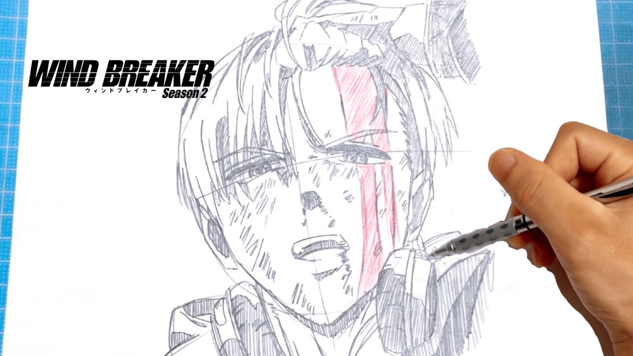 WIND BREAKER Season 2】梶蓮イラスト簡単描き方 - YouTube