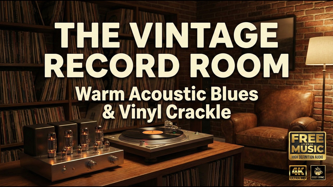 The Vintage Record Room: Warm Acoustic Blues & Vinyl Crackle 🕰️