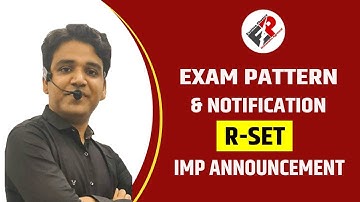 Rajasthan SET | Exam Pattern and Notification | New Batch