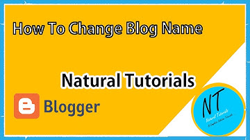 How To Change Blog Name