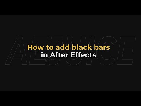 How to Add Black Bars in After Effects - AEJuice Tutorials