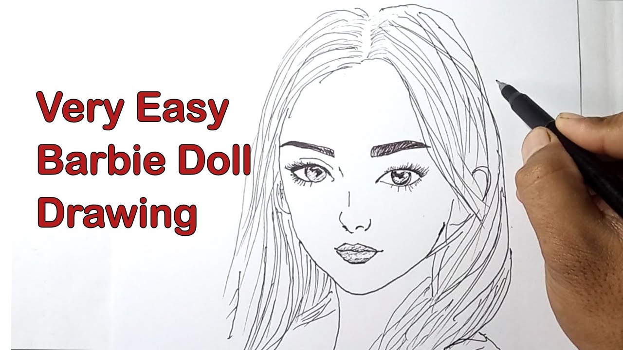 How to Draw Barbie - Easy Drawing Tutorial For Kids