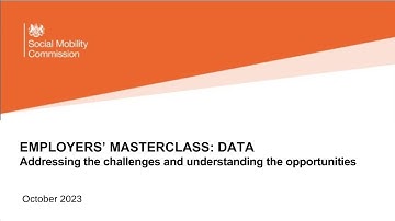 Employers’ Masterclass:  Data – Addressing the challenges and understanding the opportunities