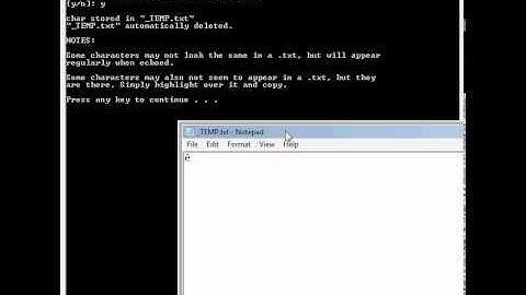 Batch Extended/Special Characters - Batch App [Download]