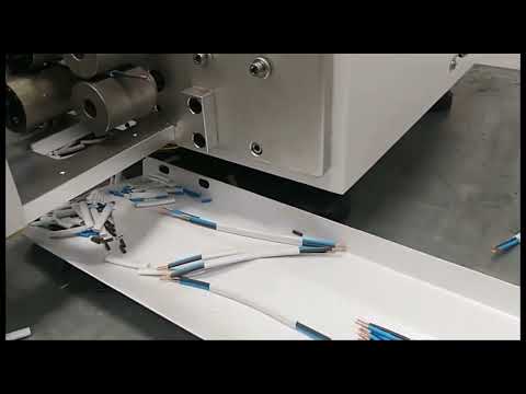 Automatic Flat Sheath Multi-Core Harness Cable Wire Cutting Stripping Twisting Machine