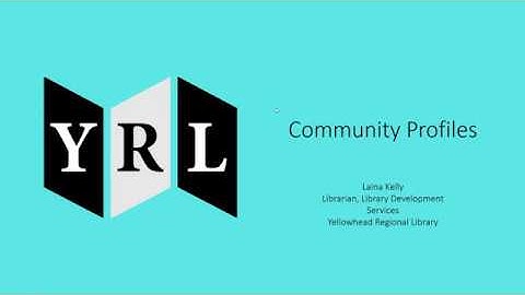 Building a Community Profile - May 19, 2020