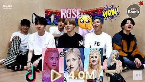 BTS Reaction to Rose 🌹 Best TikTok compilation ep2 #Armyblinkmade
