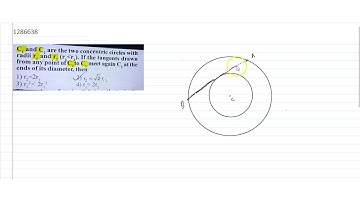 `C_1 and C_2`, are the two concentric circles withradii  `r_1 and r_2, (r_1 lt r_2)`. If the t