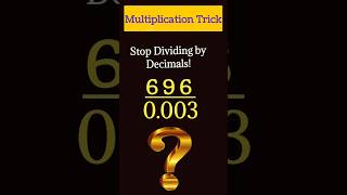The 3-Second Decimal Trick! ⚡️ (Stop Long Division) #maths #shorts #trending #division trick