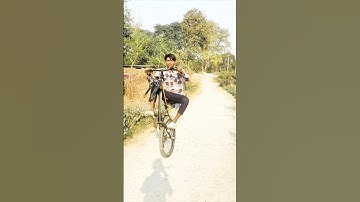 how to wheelie in cycle tutorial 17 Seconds 100 subscribe for more 100 #viral #cyclestunt #support
