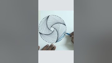 Easy design draw-1| step by step how to draw easy circle zentangle| #shorts