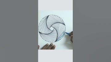 Easy design draw-1| step by step how to draw easy circle zentangle| #shorts