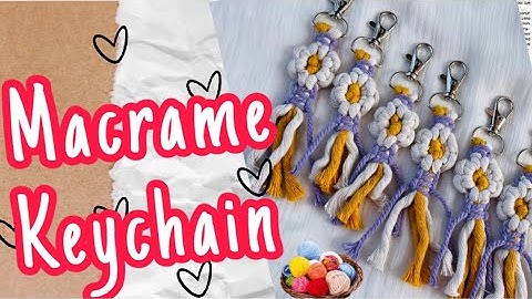 Macrame Daisy Keychain 💜 | Macrame Keychain | Macrame Art