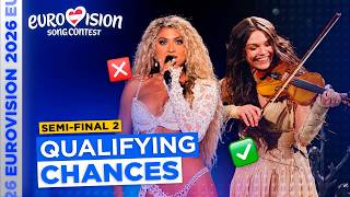 Eurovision 2026: Qualifying Chances (Second Semi-Final) by ODDS