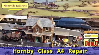 Hornby Class A4 Mallard Repair, OO Gauge Garage Project Model Railway Layout.