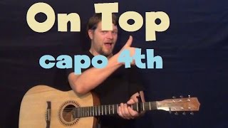 On Top The Killers Easy Strum Guitar Lesson How to Play Tutorial Capo 4th fret