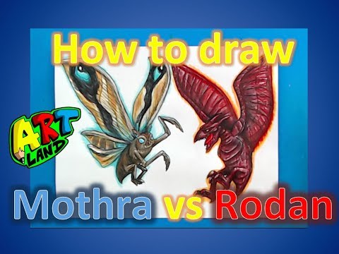 Come disegnare Mothra vs Rodan