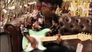 Henny Hendrexz playing a Fender Custom Shop Stratocaster built for Norman's Rare Guitars