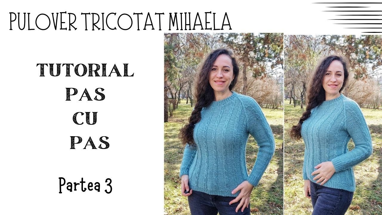 Pulover tricotat Mihaela-Tutorial pas cu pas p3