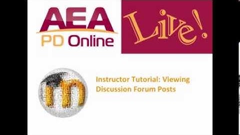 Viewing Discussion Forums