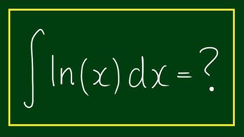 How to Integrate ln(x)