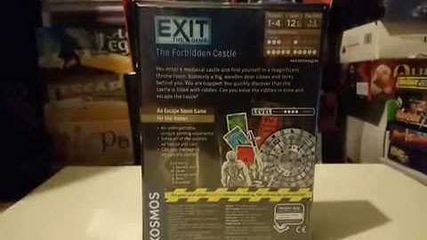 EXIT: THE GAME The Forbidden Castle Board Game Sealed Box Back Cover 25.09.19