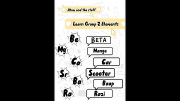 Group 2 Elements Mnemonics #chemistry #periodictable #tricks #viralshorts #viral #youtubeshorts