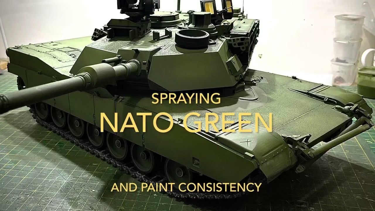 Heng long M1A2 Abrams, NATO Green part 2 Tamiya paint thickness
