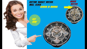 Rhythm Clocks "Gadget" Magic Motion Clock, Black/unboxing Clocks